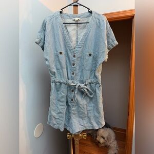 American Eagle Outfitters Blue & White Striped Top